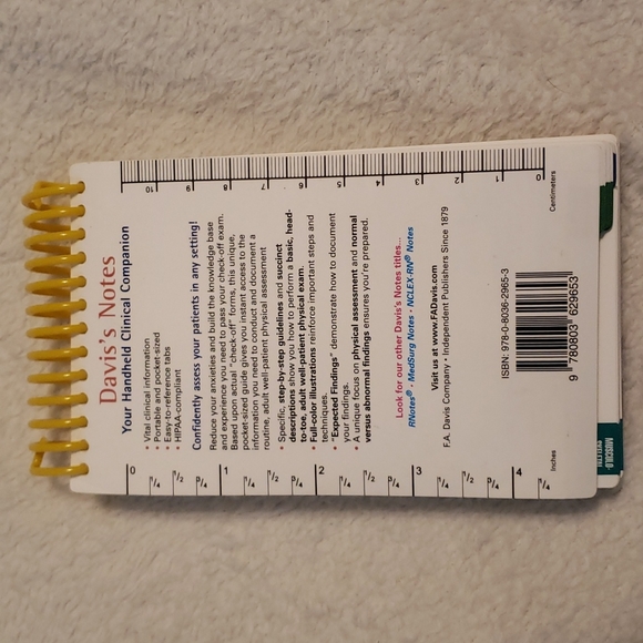 Davis's Physical Assessment Check-Off Notes Nursing - Picture 2 of 3